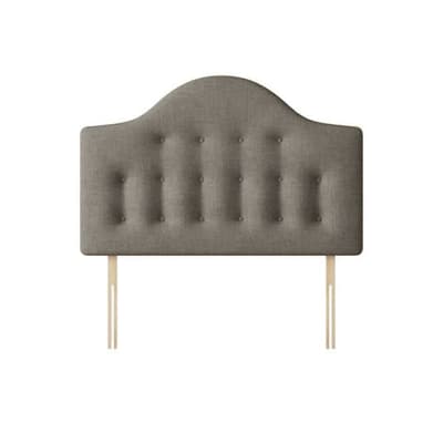 Victor Buttoned Slate Grey Fabric Headboard