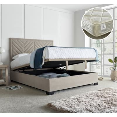 Watson Warm Stone Ottoman Bed with Eclipse Pocket Mattress Included Watson Warm Stone Ottoman Bed with Eclipse Pocket Mattress Included