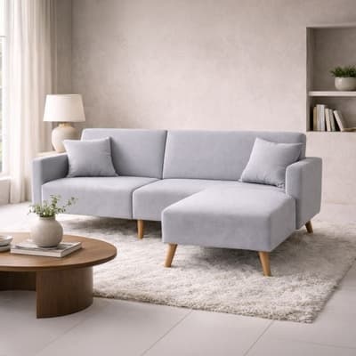 Zara Grey 2 Seater Fabric Sofa Bed