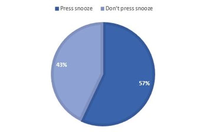 People Snoozing Pie Chart