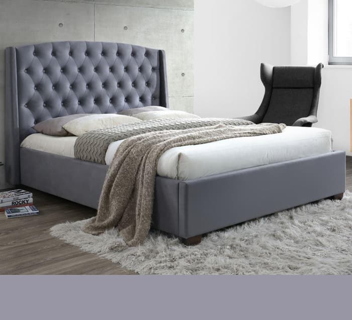 Happy Beds Balmoral Grey Winged Bed