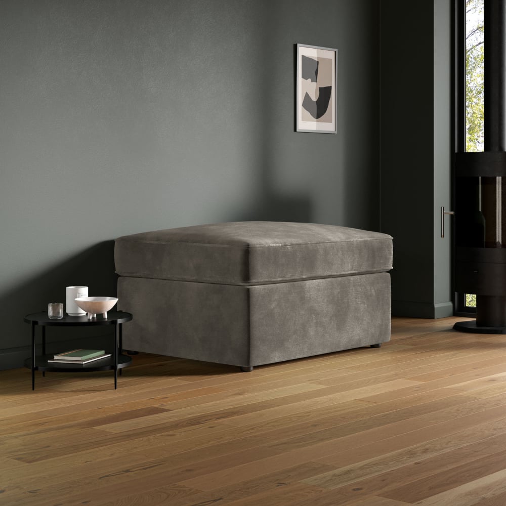 Jay-Be Steel Velvet Footstool Sofa Bed