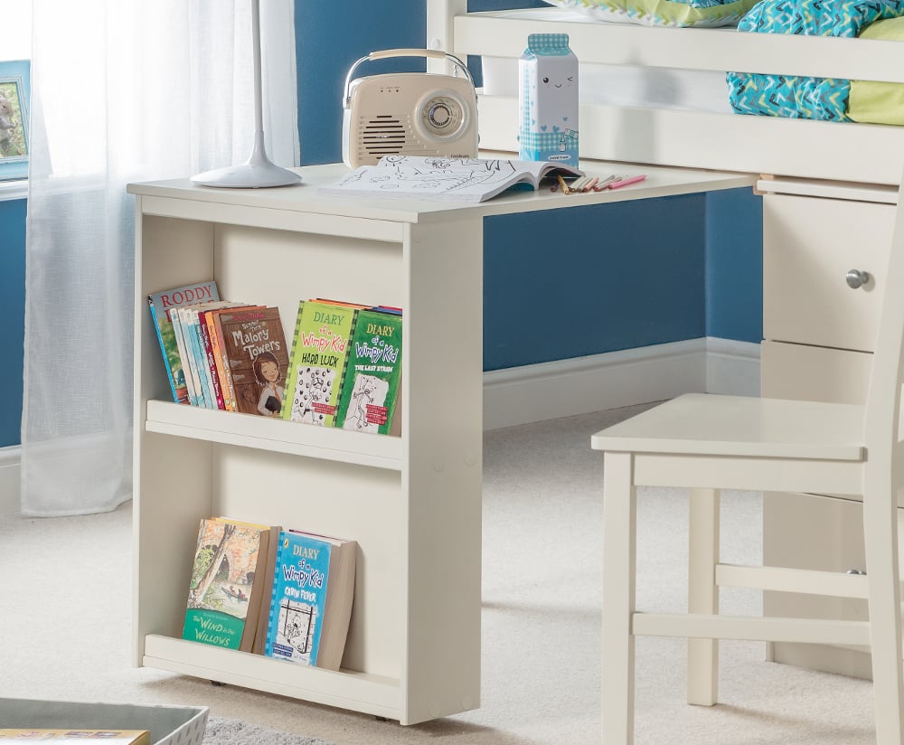 Happy Beds Roxy Stone White Mid Sleeper Storage Close-up