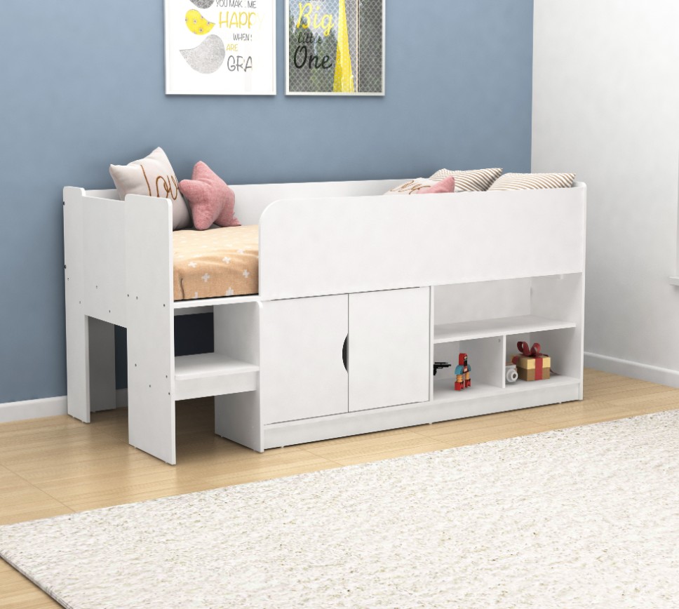 Kudl White Storage Mid Sleeper