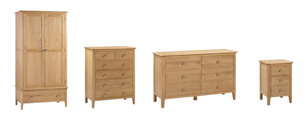 Cotswold Oak Wooden Bedroom Furniture Collection