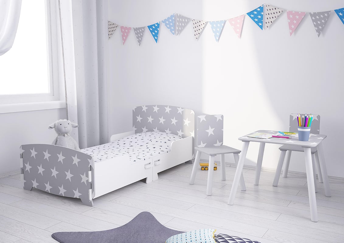 Star Grey and White Children's Bedroom Furniture Collections