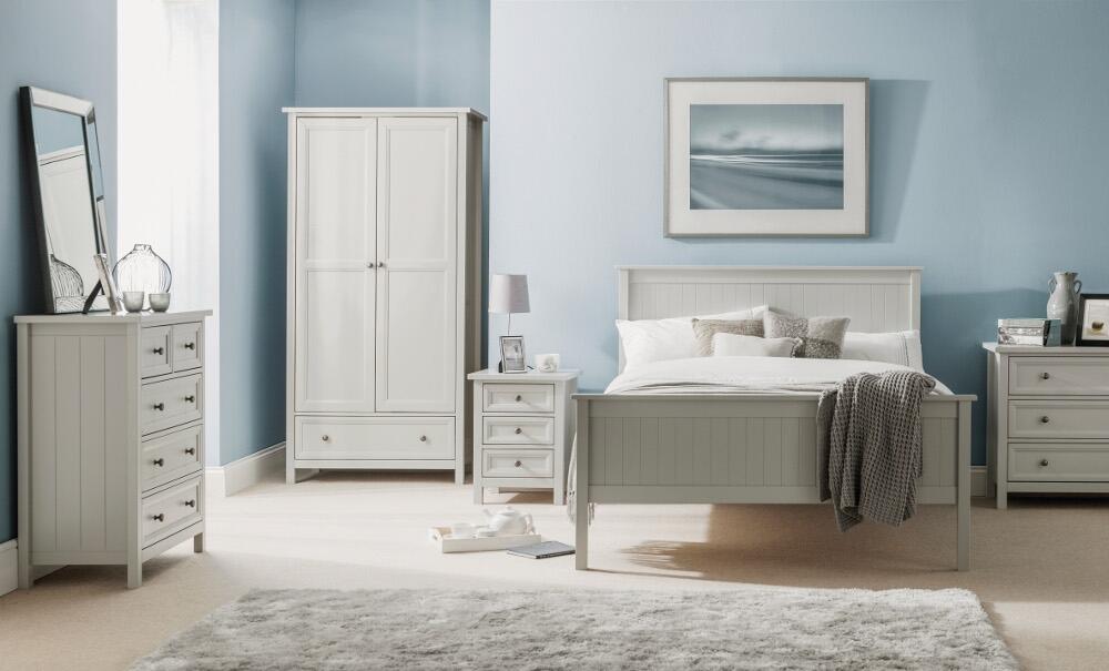 Maine Dove Grey Wooden Bedroom Furniture Collection