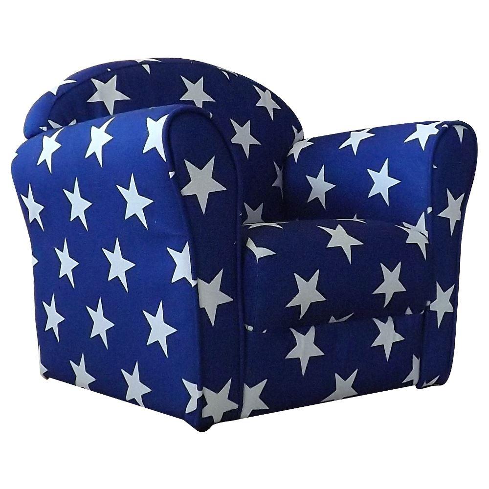 Children's Blue and White Stars Mini Armchair