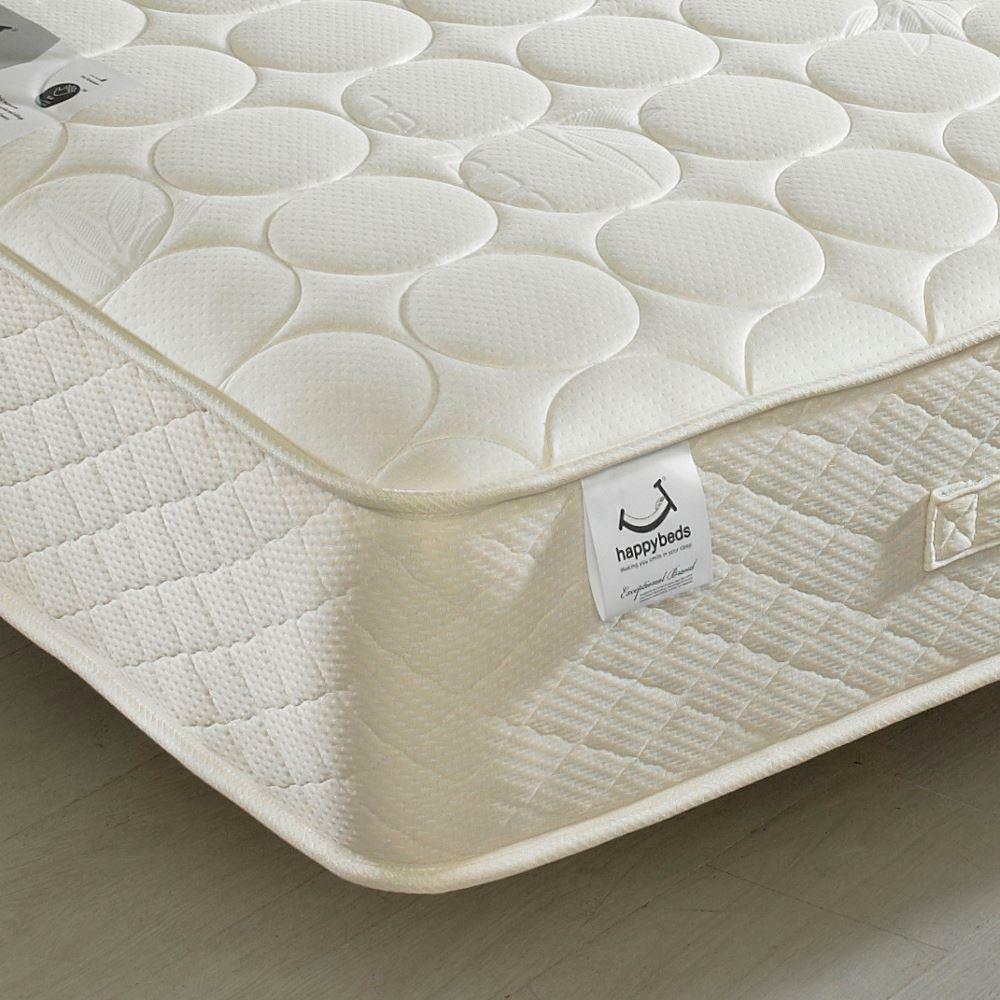 2ft 6 Small Single Quilted Mattress Bamboo Natural Fillings - Mirage Spring - Happy Beds