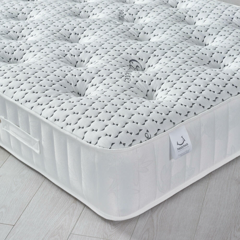 Cashmere 3000 Pocket Sprung Memory Foam Mattress - Single - Medium Firmness - Air Vents - 3ft (90 x 190 cm) - Happy Beds