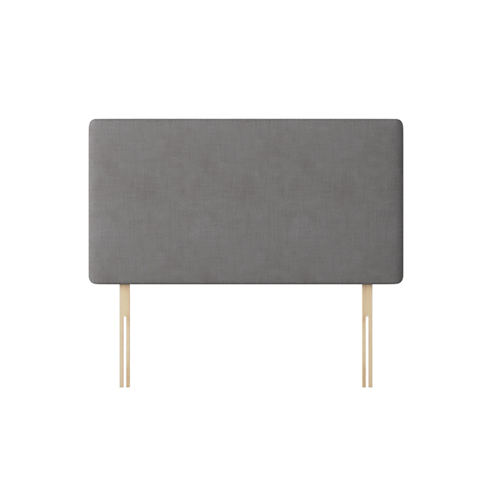 Cornell - Small Single - Plain Headboard - Dark Grey - Fabric - 2ft6 - Happy Beds