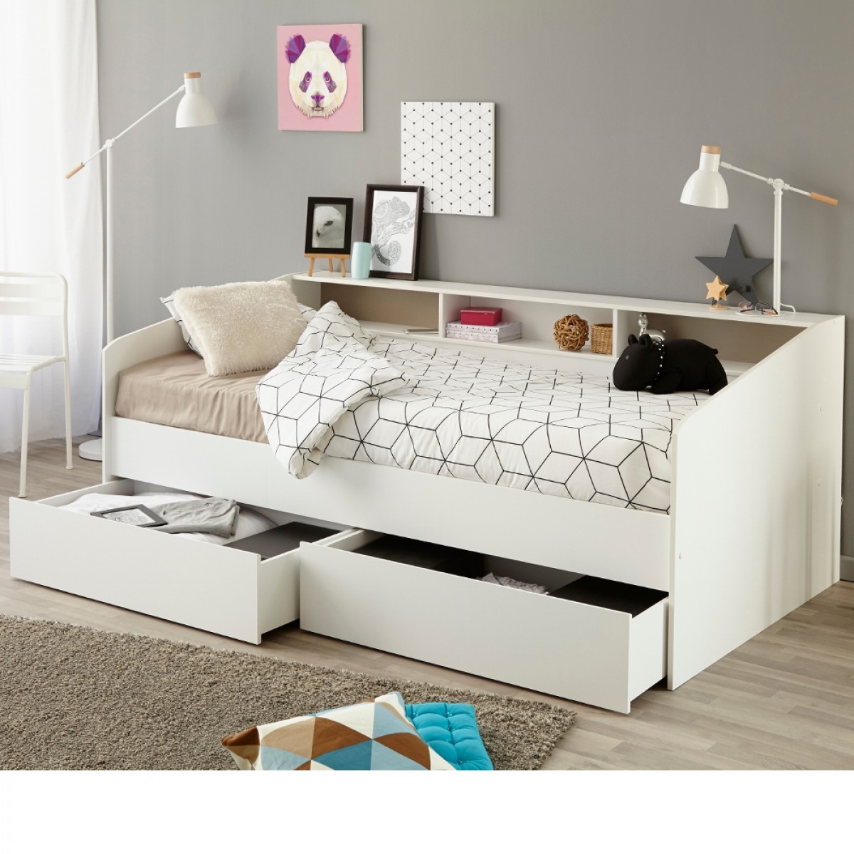Sleep White Wooden Day Bed