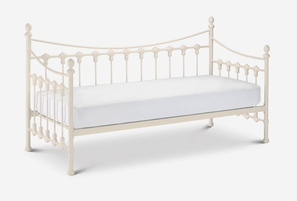 Versailles Stone White Metal Guest Day Bed - 3ft Single