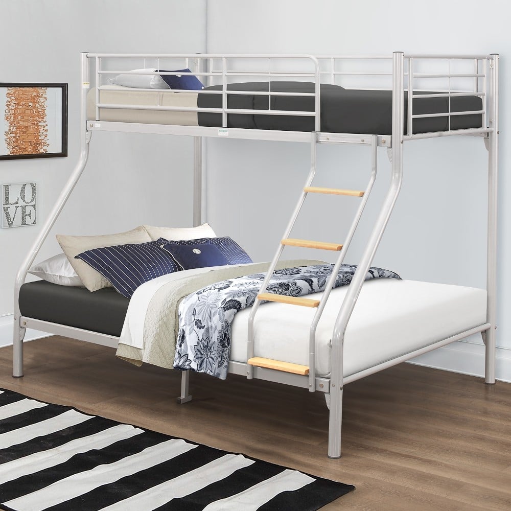 Nexus Silver Finish Metal Triple Sleeper Bunk Bed