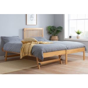 Wooden Guest Bed/Sofa Kamco Day Bed/Guest Bed Grey Oak Wood with 2x Single Beds 