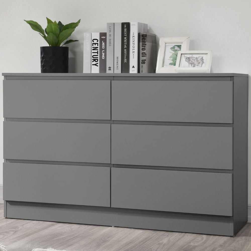 White drawers store wooden top
