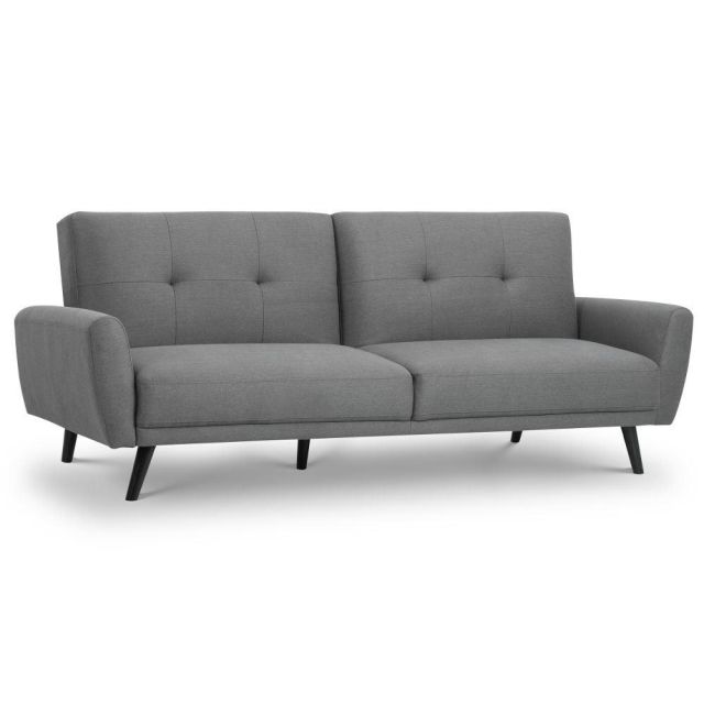 Monza Grey Fabric 3 Seater Sofa Bed