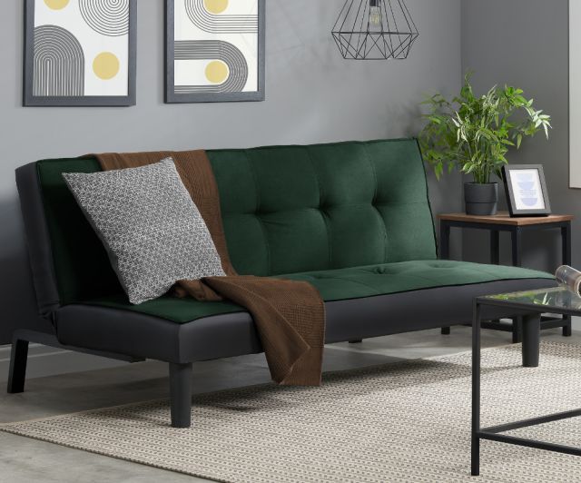 Aurora Green Fabric Sofa Bed