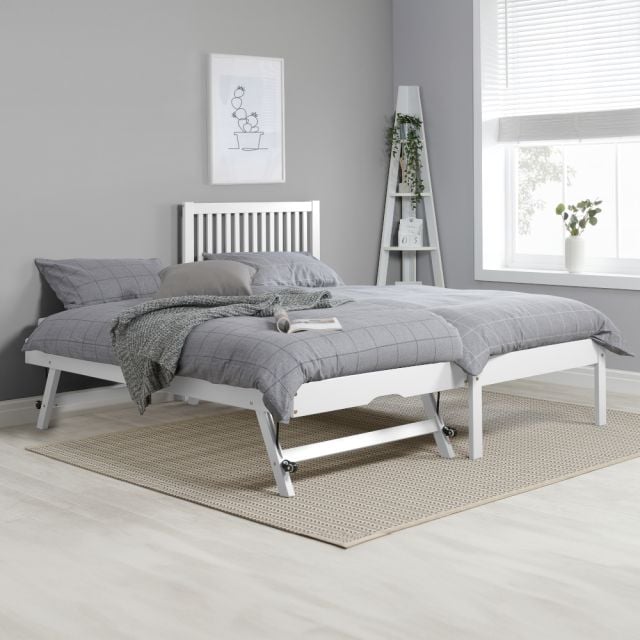 Buxton White Wooden Guest Bed