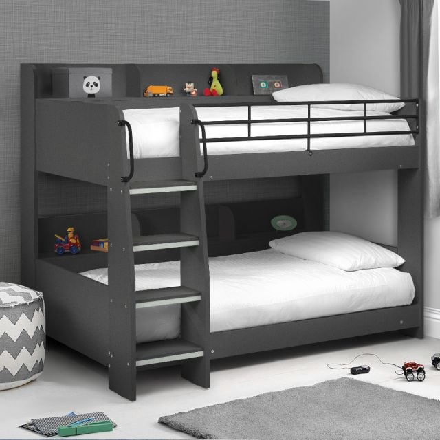 Domino Anthracite Wooden and Metal Kids Storage Bunk Bed