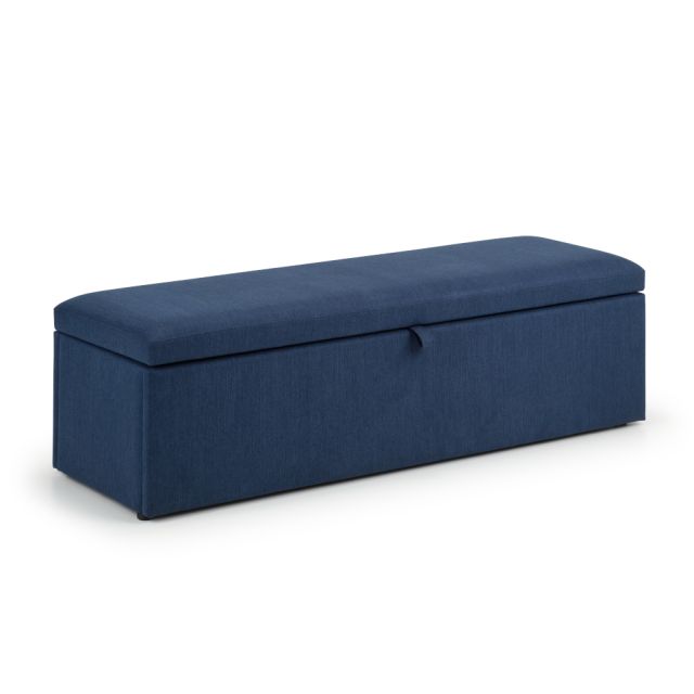 Sorrento Blue Fabric Blanket Box