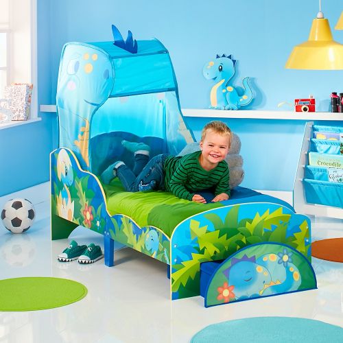 Dinosaurs Toddler Bed With Canopy And, Dino Toddler Bed Frame