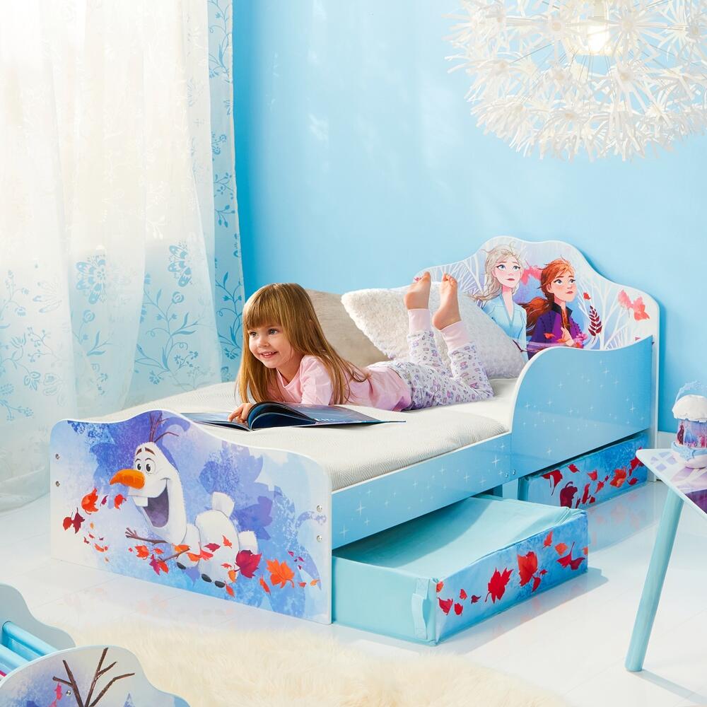 Frozen 2 Toddler Drawer Storage Bed, Elsa And Anna Bunk Beds