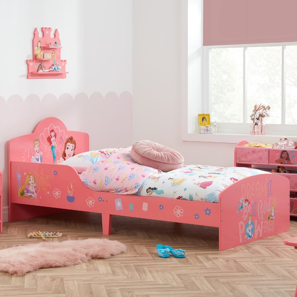 disney - princess - single - kids carriage bed - pink - wooden - 3ft - happy beds