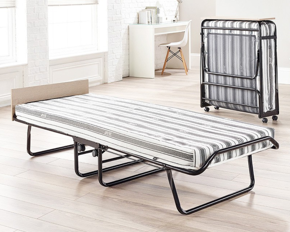 Jay-Be Supreme - Small Double Folding Guest Bed with Rebound Mattress - 4ft - Happy Beds