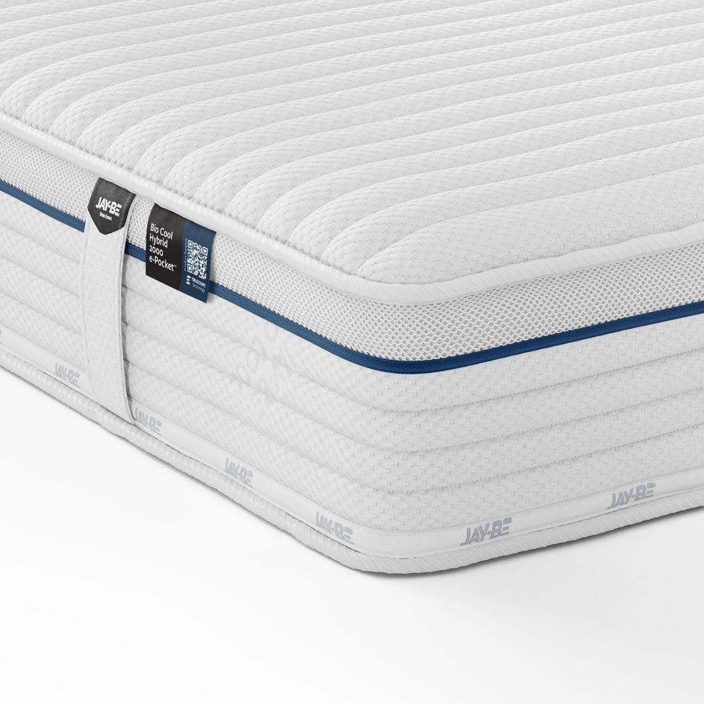 Jay-Be - Small Double - Bio Cool Hybrid 2000 e - Pocket Pocket Spring Mattress - Fabric - Vacuum Packed - 4ft