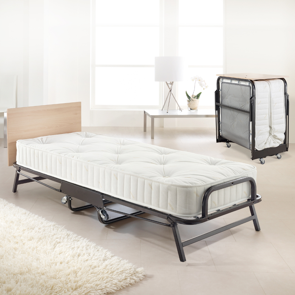 Jay-Be Small Single - Crown Premier Folding Guest Bed with Deep Sprung Mattress - 2ft6 - Happy Beds