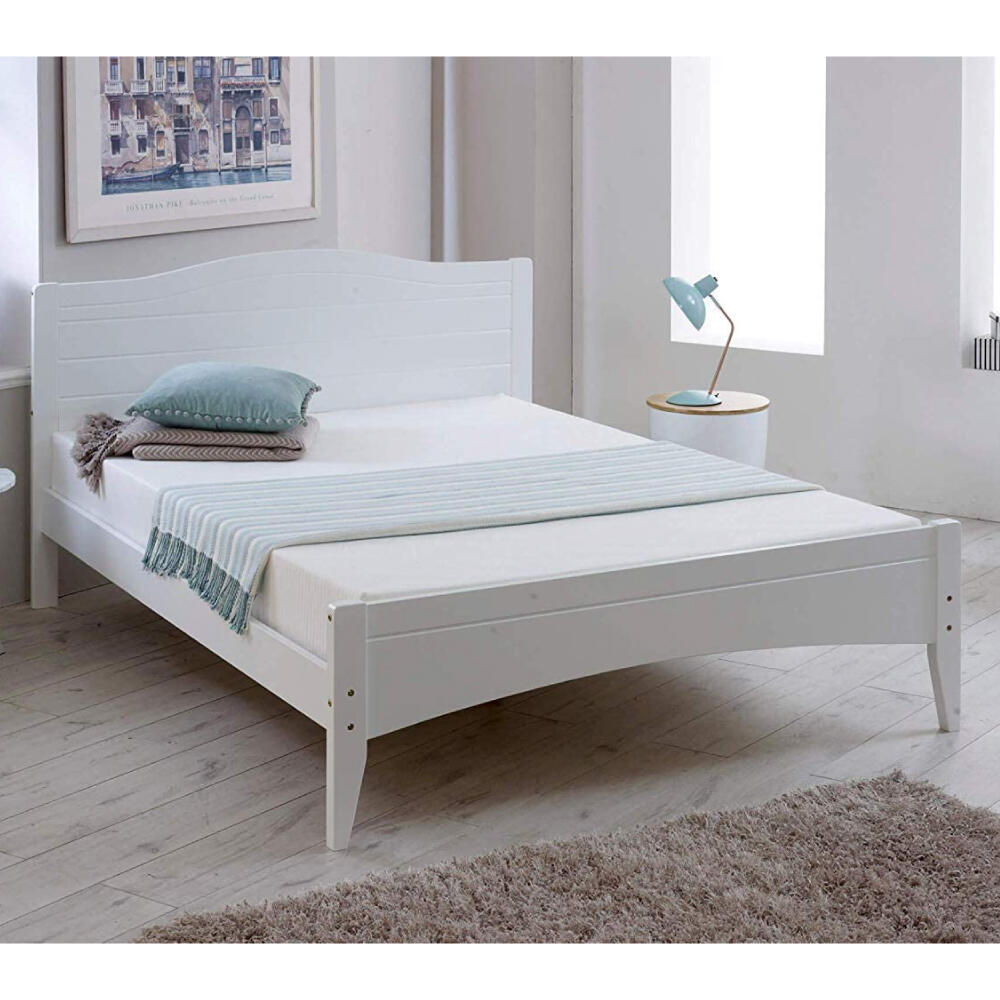 Lauren - Small Double - White - Wooden - Low Foot-End Bed - 4ft - Happy Beds