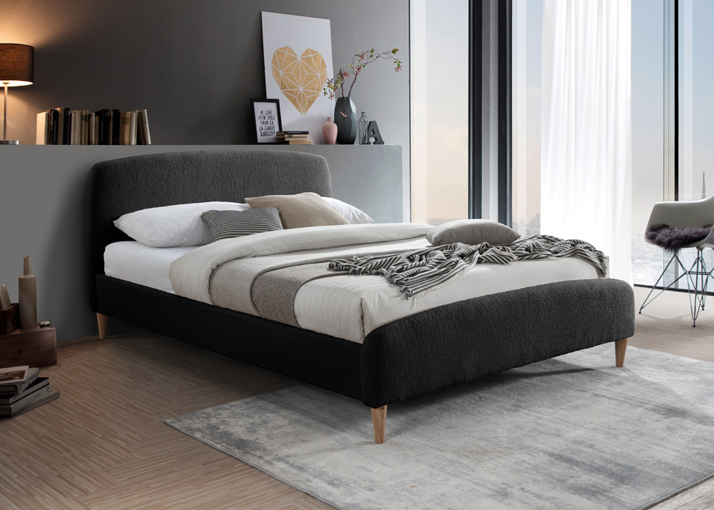 Otley Charcoal Fabric Bed