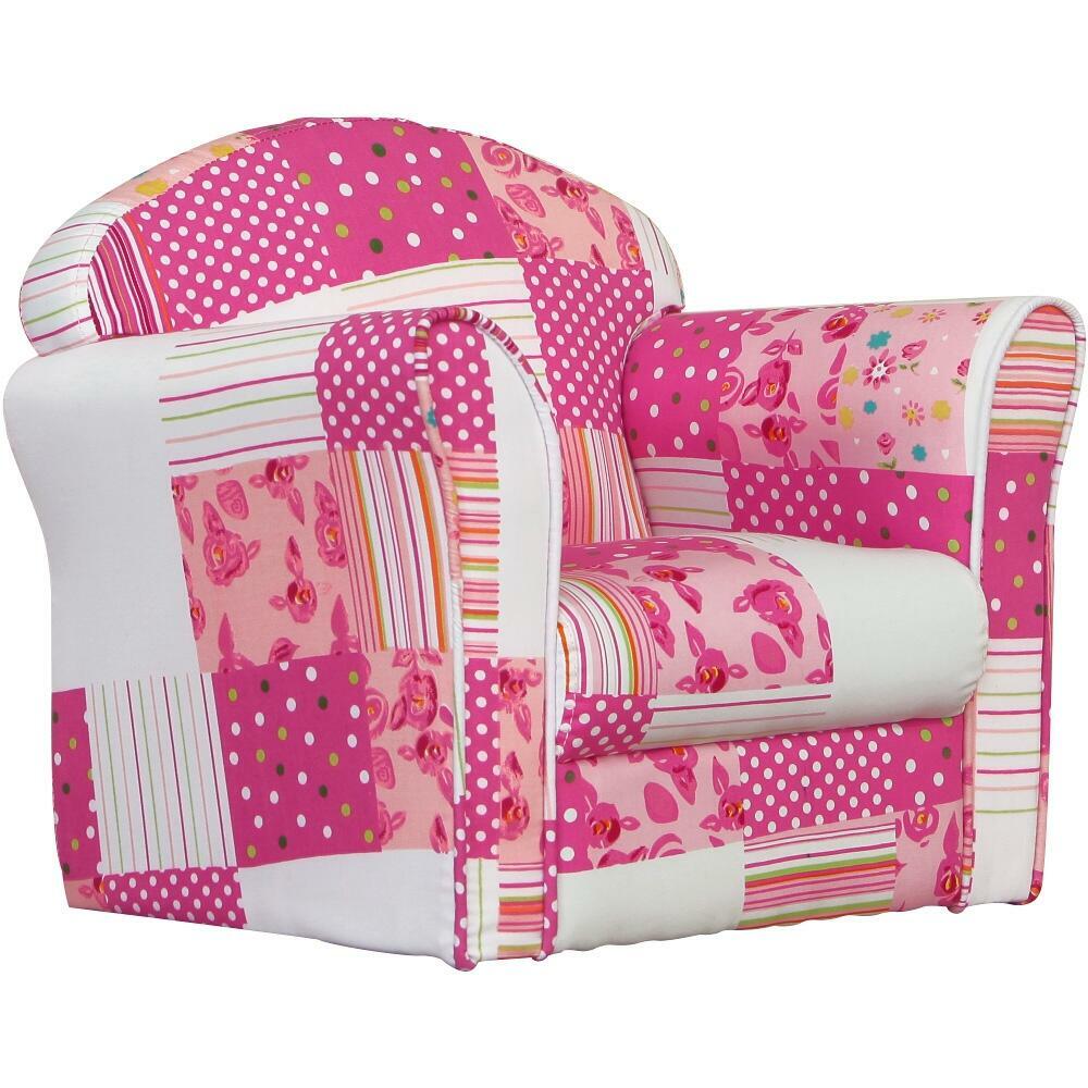 Children's Pink Patchwork Mini Armchair