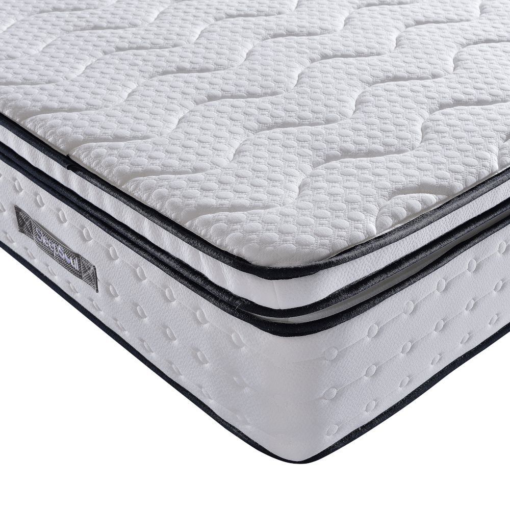 SleepSoul Space 2000 Pocket Spring Pillowtop Mattress - King Size - Medium to Firm - Extra Deep - 5ft (150 x 200 cm) - Happy Beds