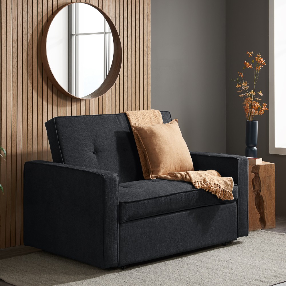 Happy Beds Otto Grey Sofa Bed Closed