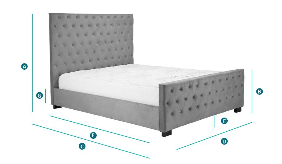 Happy Beds Marquis Bed Sketch Dimensions