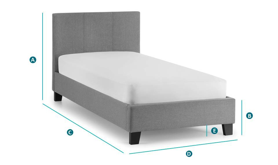 Happy Beds Rialto Bed 3ft Sketch Dimensions