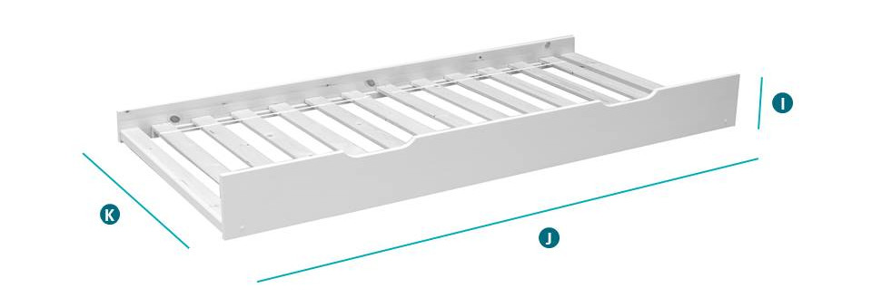Happy Beds Tyler Trundle Sketch Dimensions