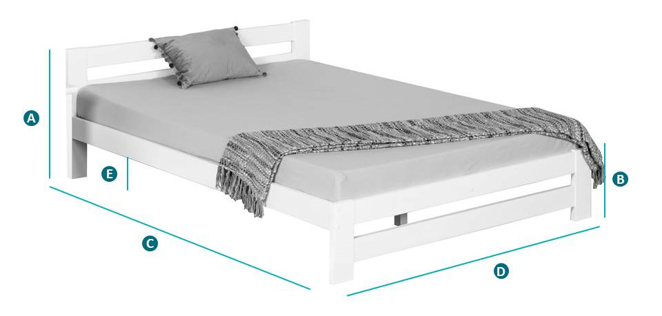 Happy Beds Xiamen White 3ft Sketch Dimensions