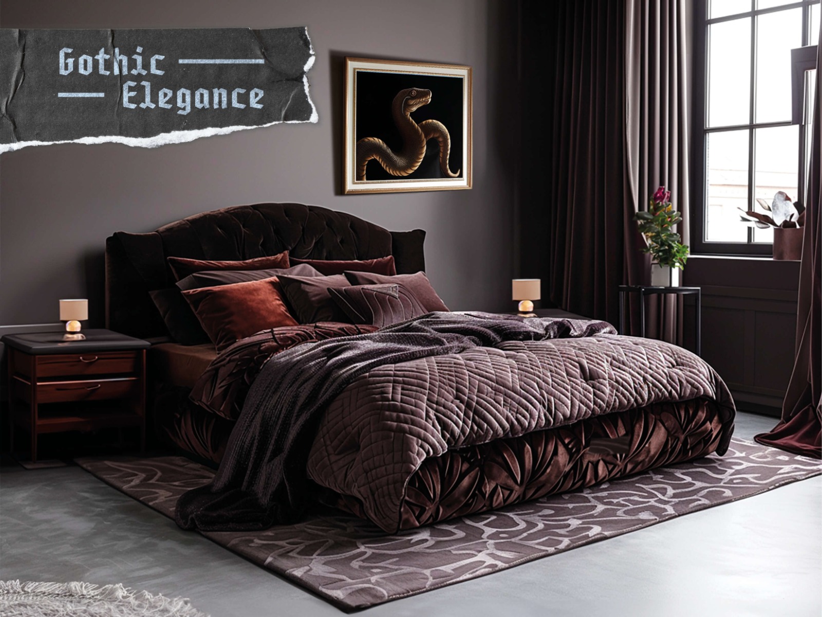 Gothic elegance bedroom