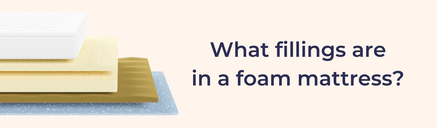 Image of various types of foam mattress fillings