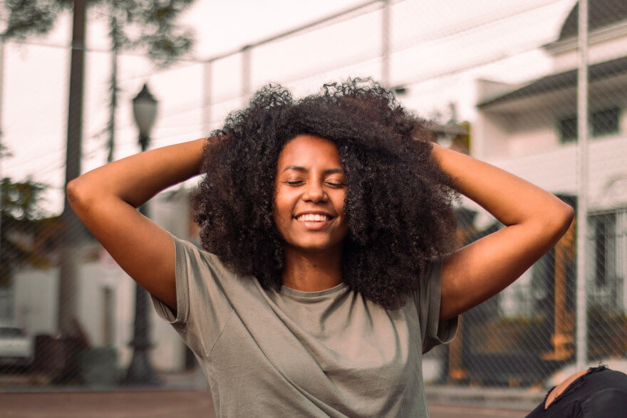 Woman with afro