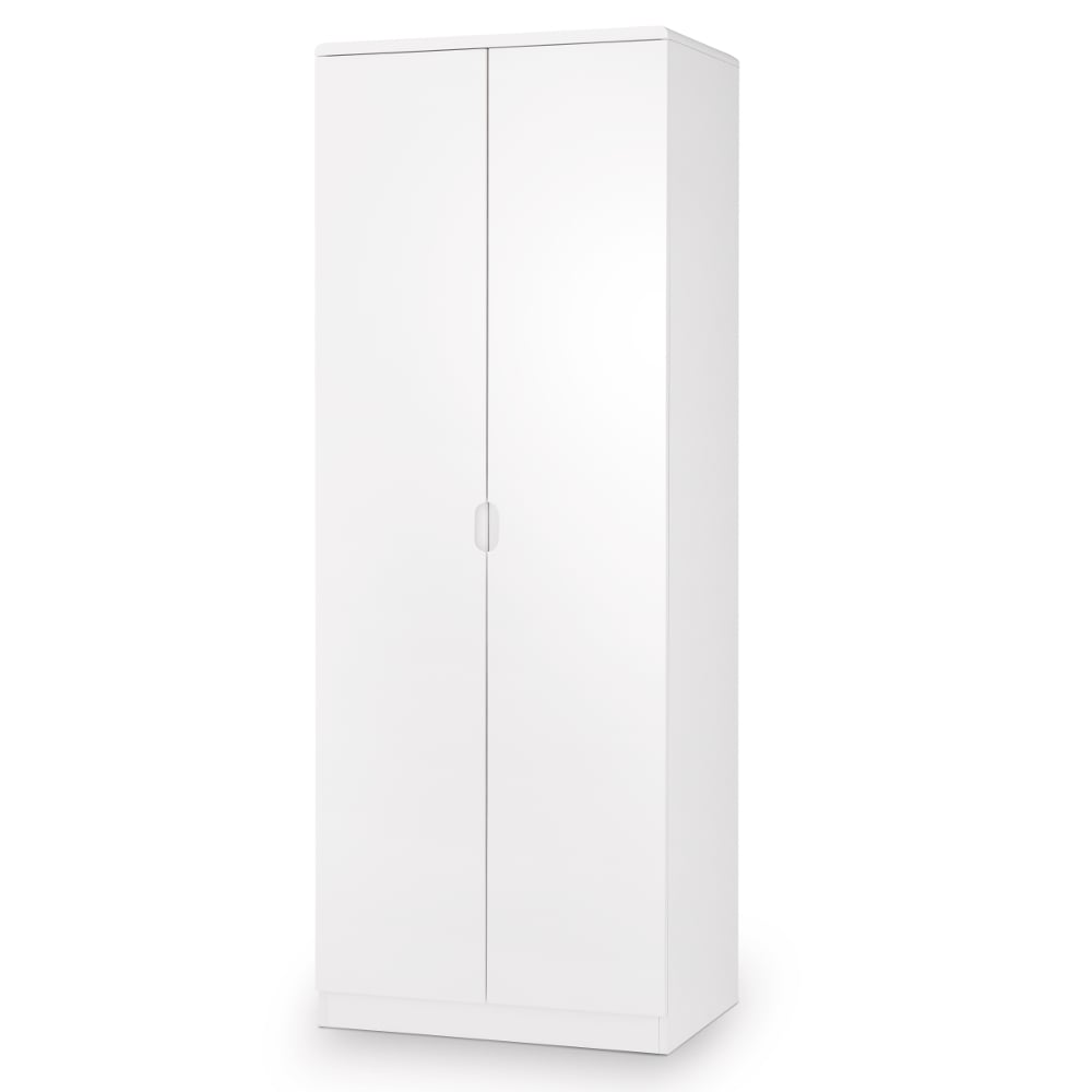 White gloss double shop wardrobe