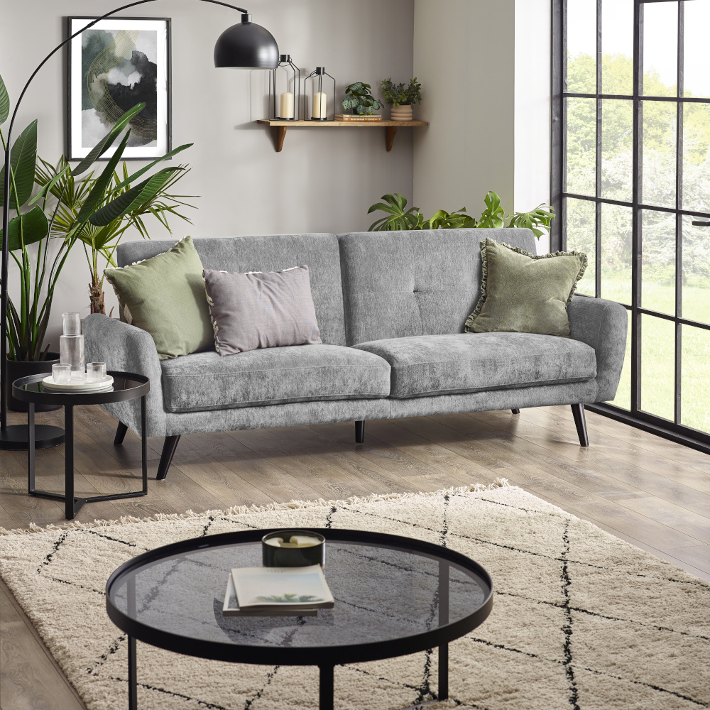 Monza Dove Grey Fabric Sofa Bed | Happy Beds